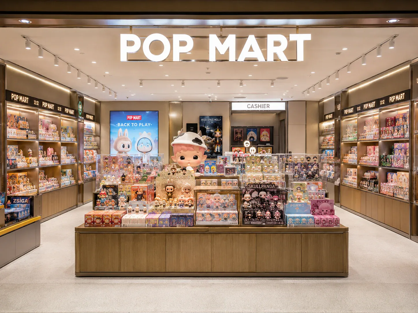 Warm Wood Toy Store Entrance and Display Islands — reference view 2 of 6