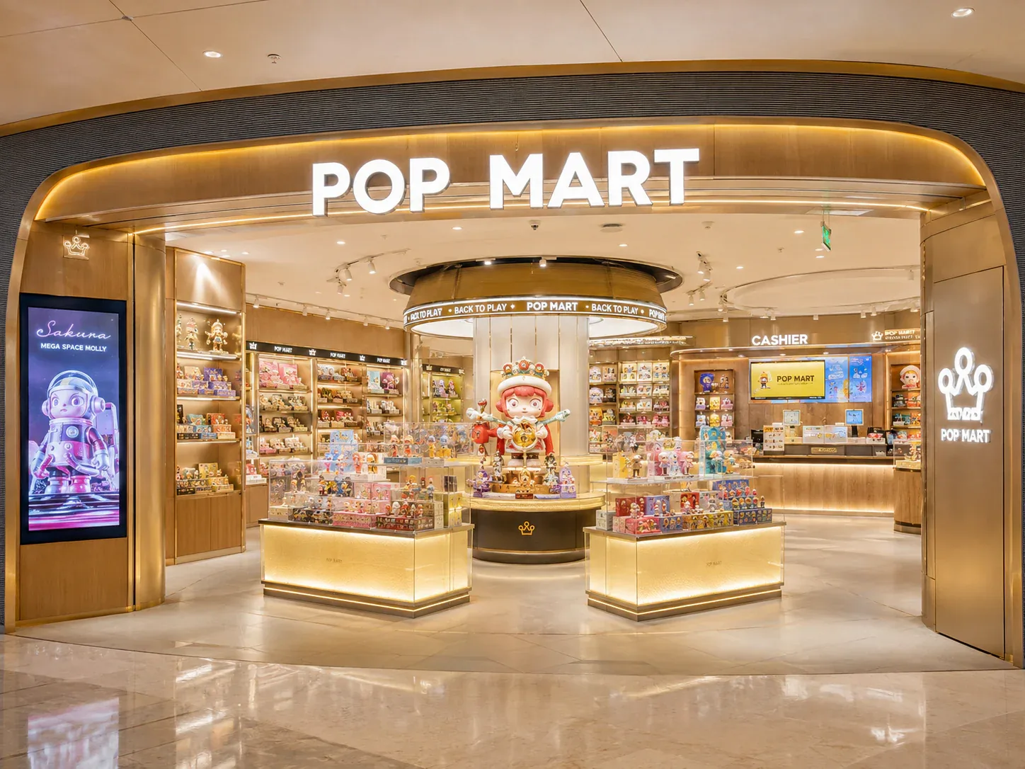 Warm Wood Toy Store Entrance and Display Islands — reference view 4 of 6