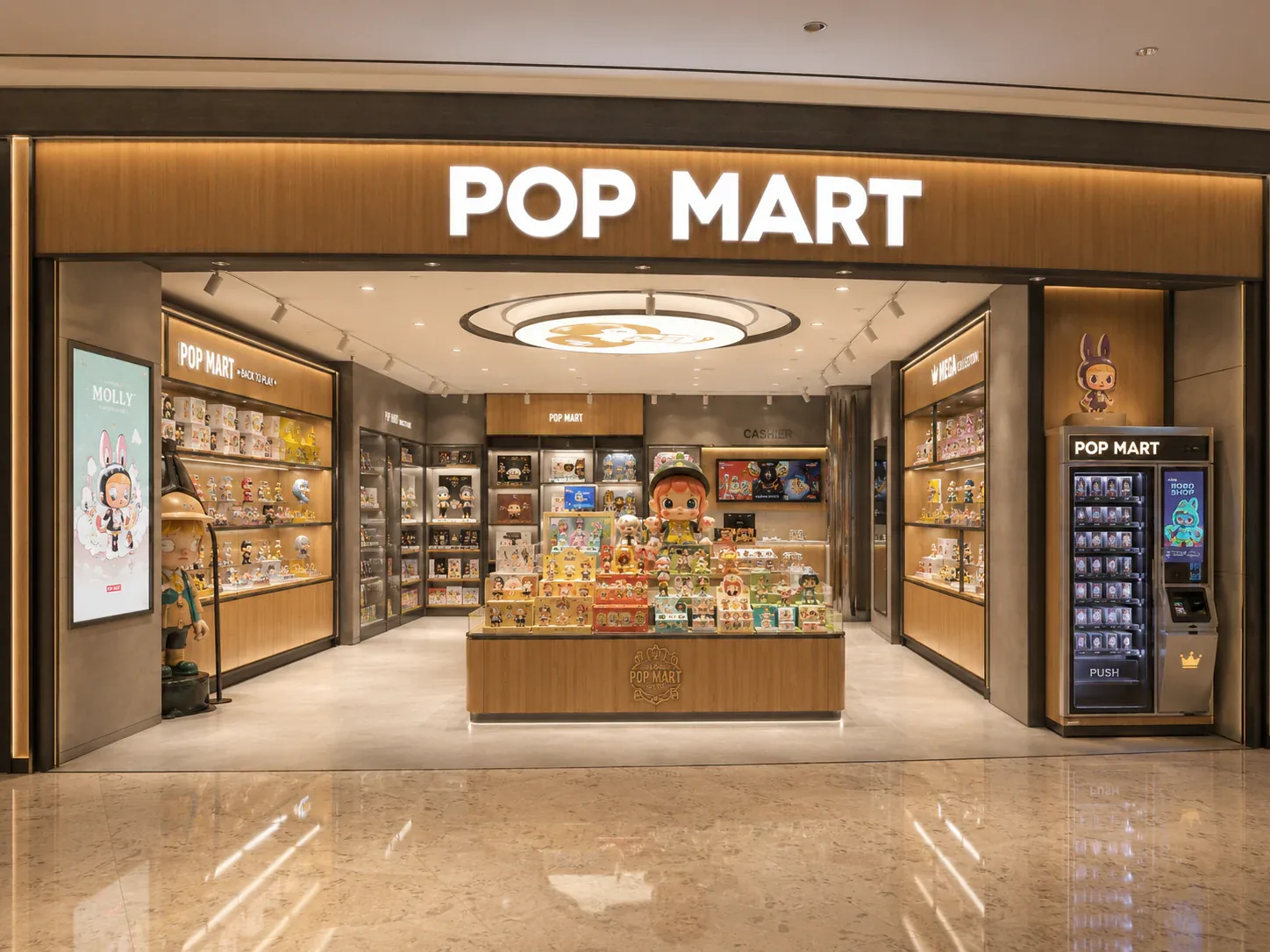 Warm Wood Toy Store Entrance and Display Islands — reference view 5 of 6