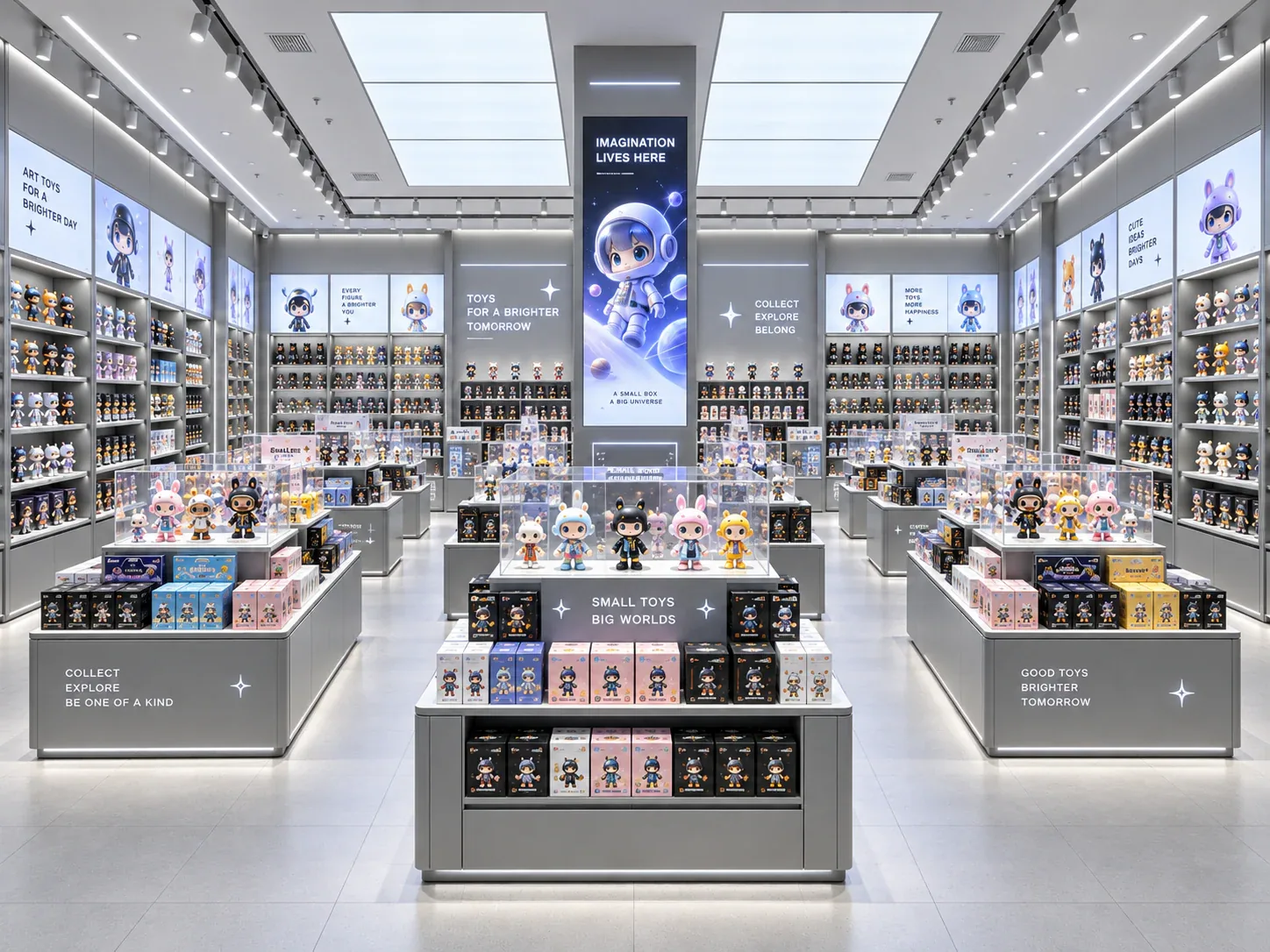 Silver Toy Store with Illuminated Wall Headers — reference view 5 of 6