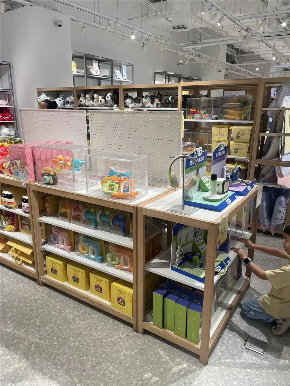 Gray Multi-Bay Wall Shelving with Horizontal Lights — reference view 10 of 16