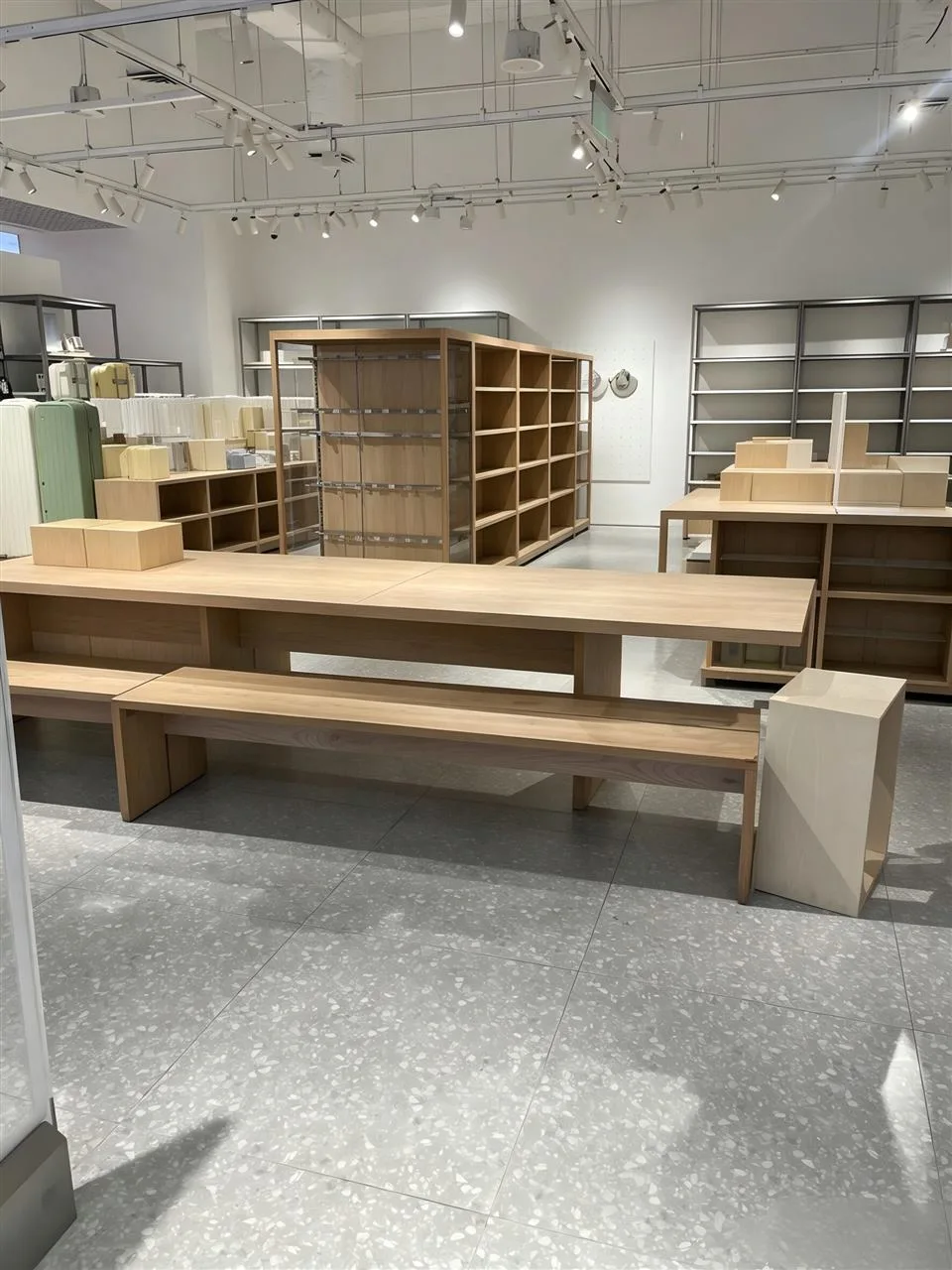 Gray Multi-Bay Wall Shelving with Horizontal Lights — reference view 16 of 16