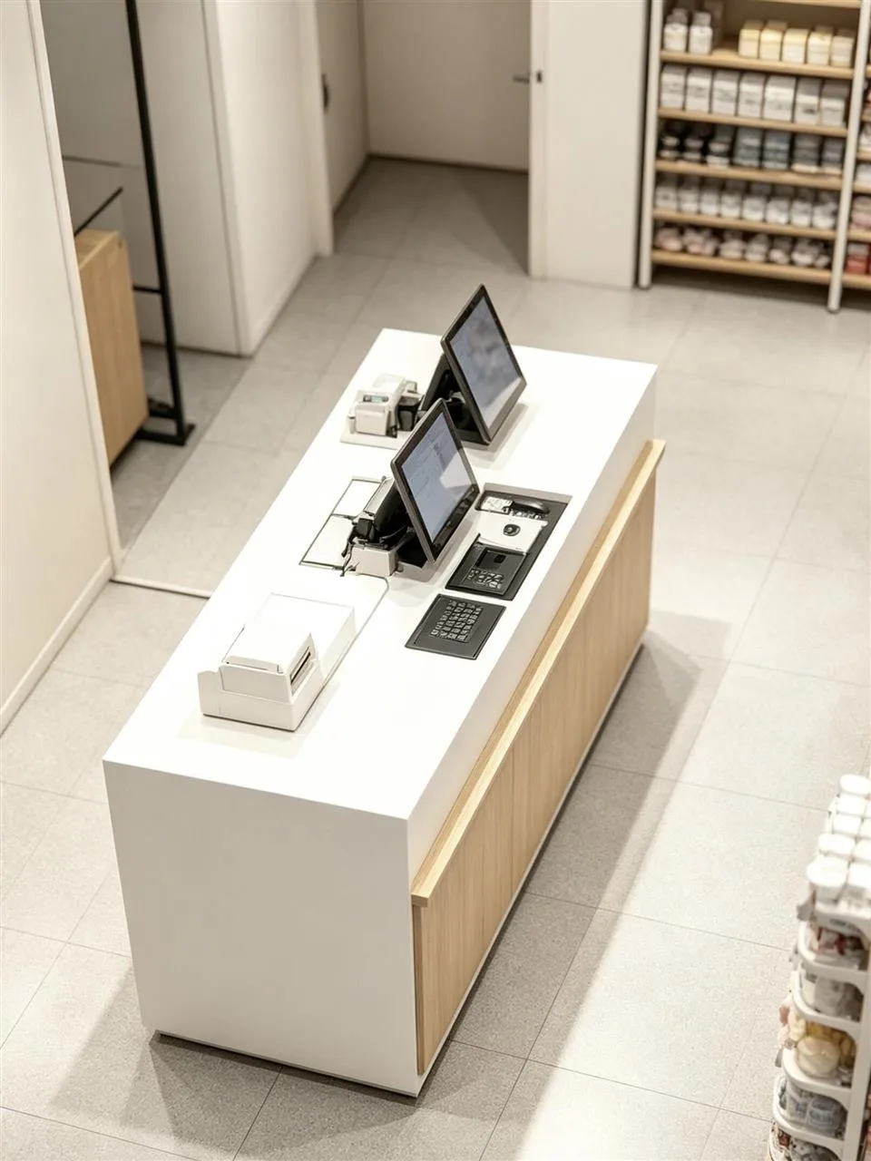 Overhead Narrow Store Plan with Four Central Runs — reference view 2 of 3
