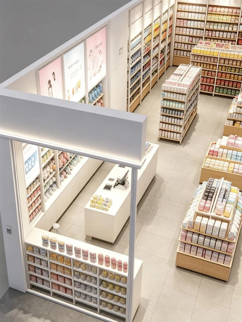Narrow Lifestyle Store Layout with Front Service Area — reference view 2 of 2