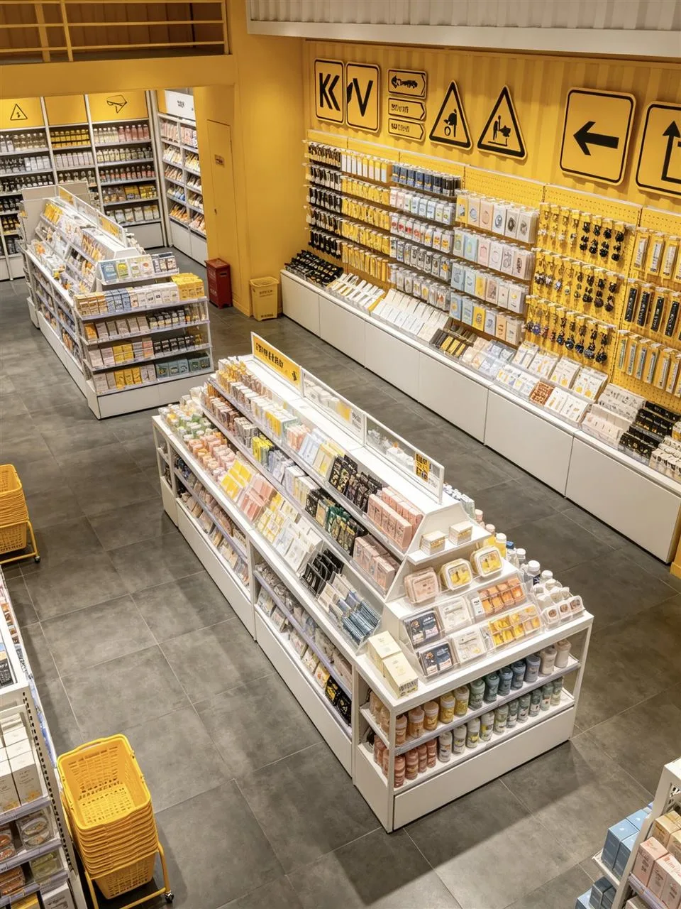 Yellow Lifestyle Store with Parallel Merchandise Aisles — reference view 3 of 6