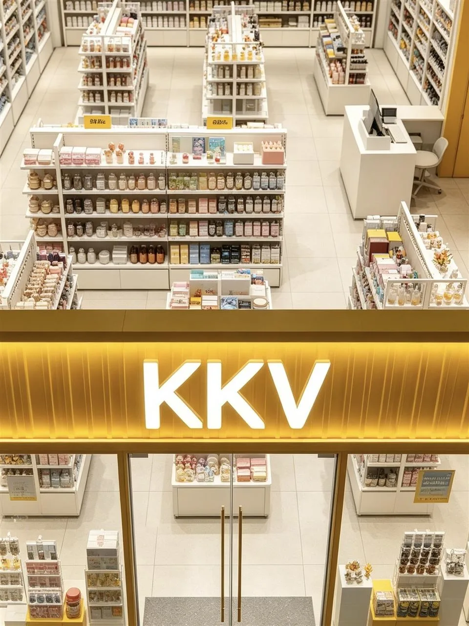 Overhead Yellow-Fronted Retail Store Plan — reference view 2 of 4