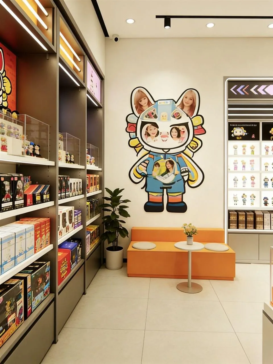 Compact Service Zone beside a Character Graphic