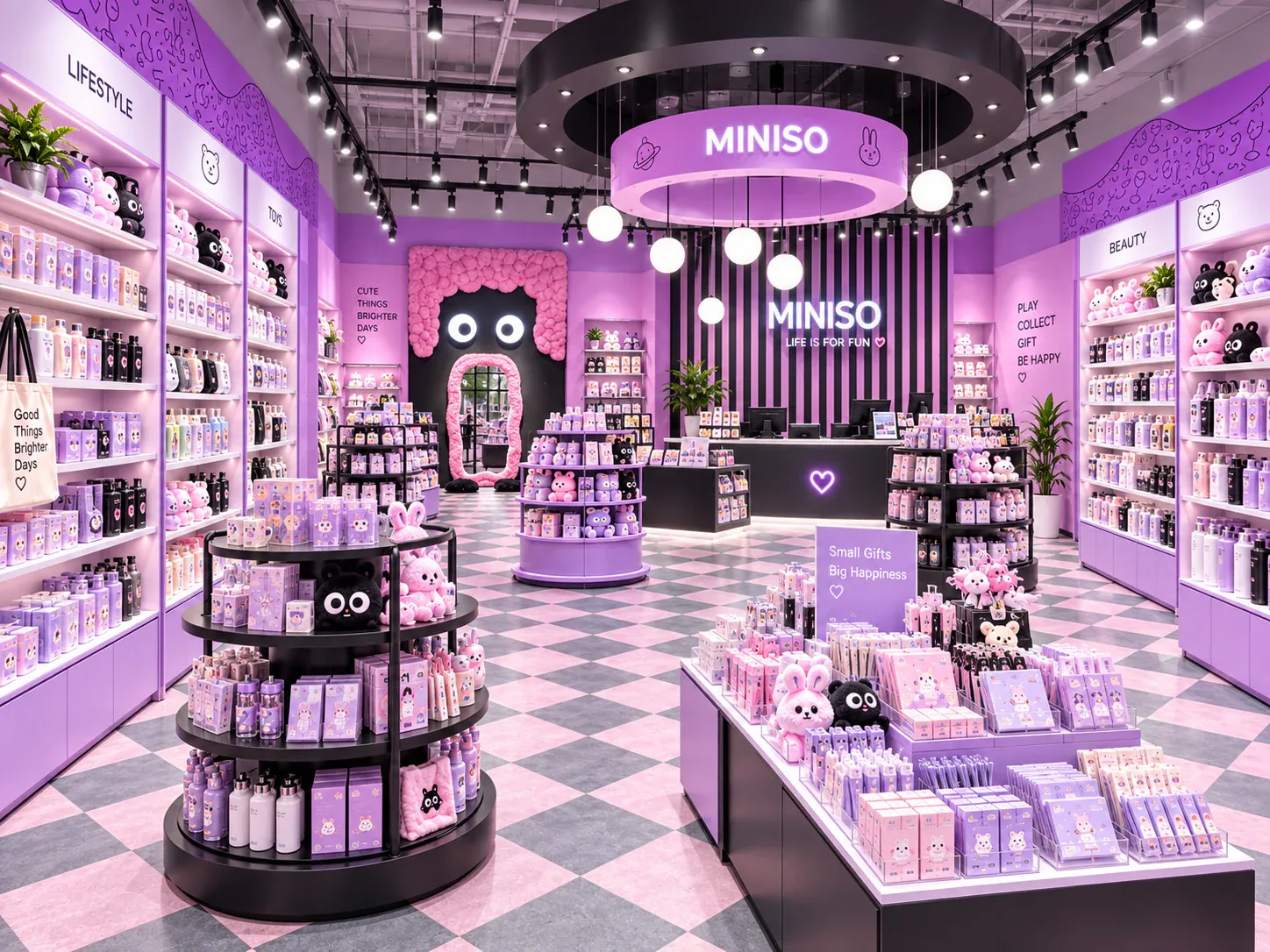 Purple Lifestyle Boutique with Black Tiered Displays — reference view 2 of 6