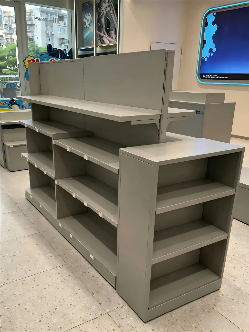 Gray Character Display Plinth with Blue Front Light — reference view 10 of 14