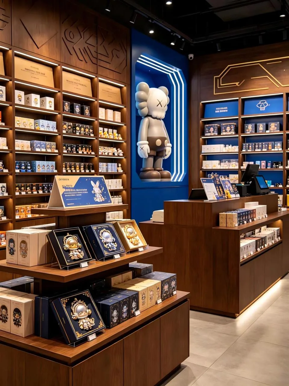 Wood-Toned Gift Store with Sculptural Ceiling Detail — reference view 3 of 6
