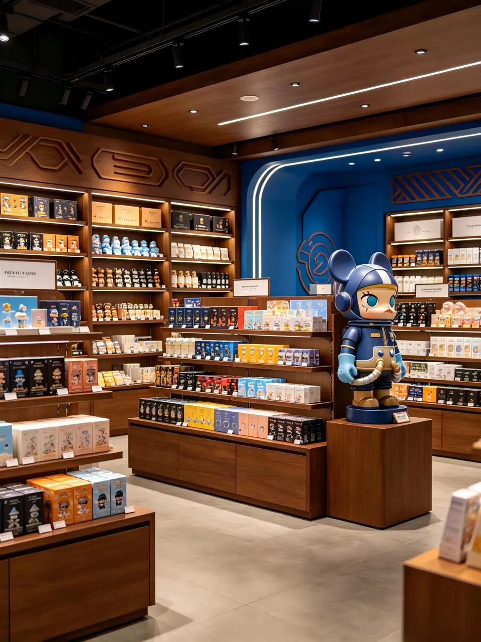 Wood-Toned Gift Store with Sculptural Ceiling Detail — reference view 5 of 6