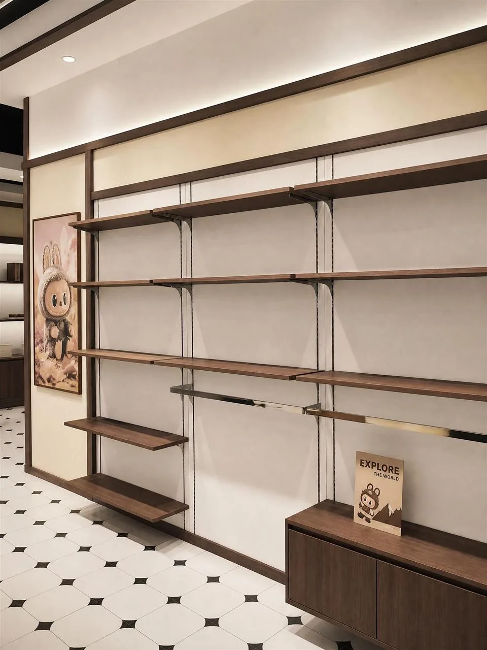 Brown and Cream Gift Store Shelving Study — reference view 7 of 8