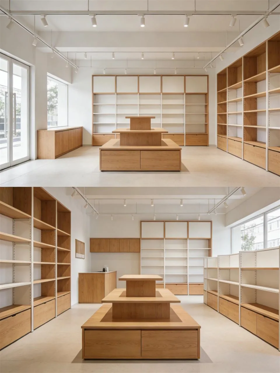 White and Wood Gift Store with Low Central Tables — reference view 2 of 6