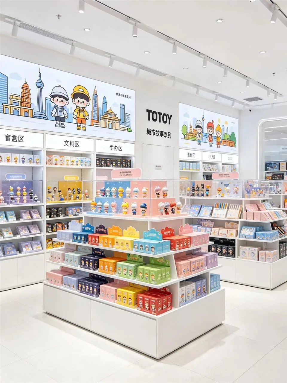 Bright Gift Store Entrance with Colorful Shelf Headers — reference view 4 of 6