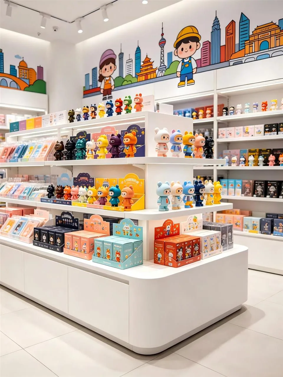 Bright Gift Store Entrance with Colorful Shelf Headers — reference view 6 of 6