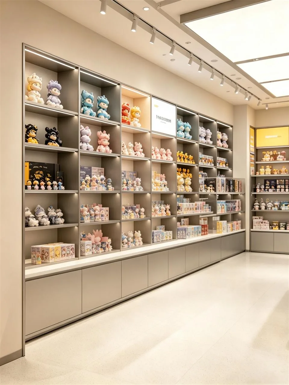 Warm White Gift Island with Tiered Product Presentation — reference view 4 of 4
