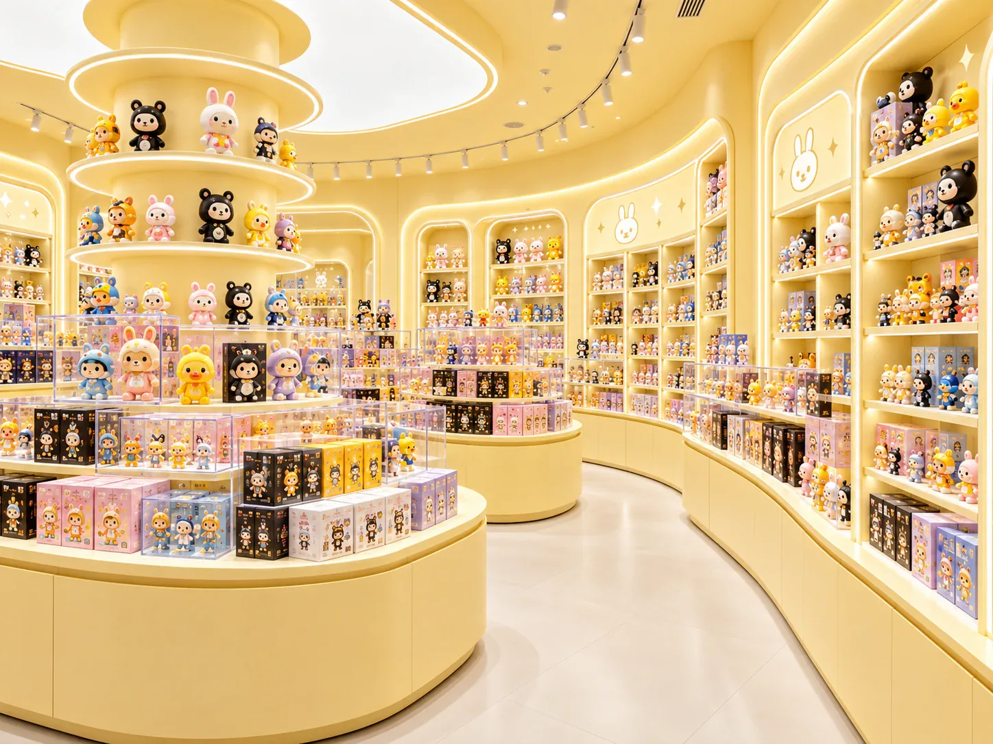 Warm Yellow Toy Boutique with Rounded Cabinets — reference view 6 of 6