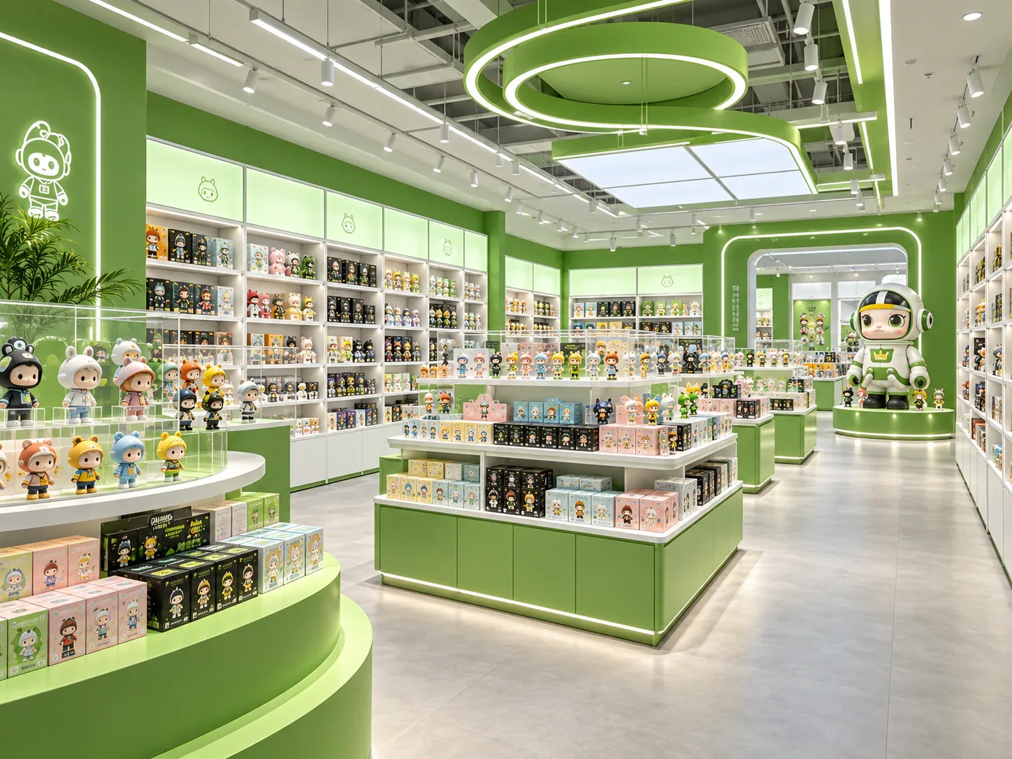Custom toy store fixtures design reference, display view 037