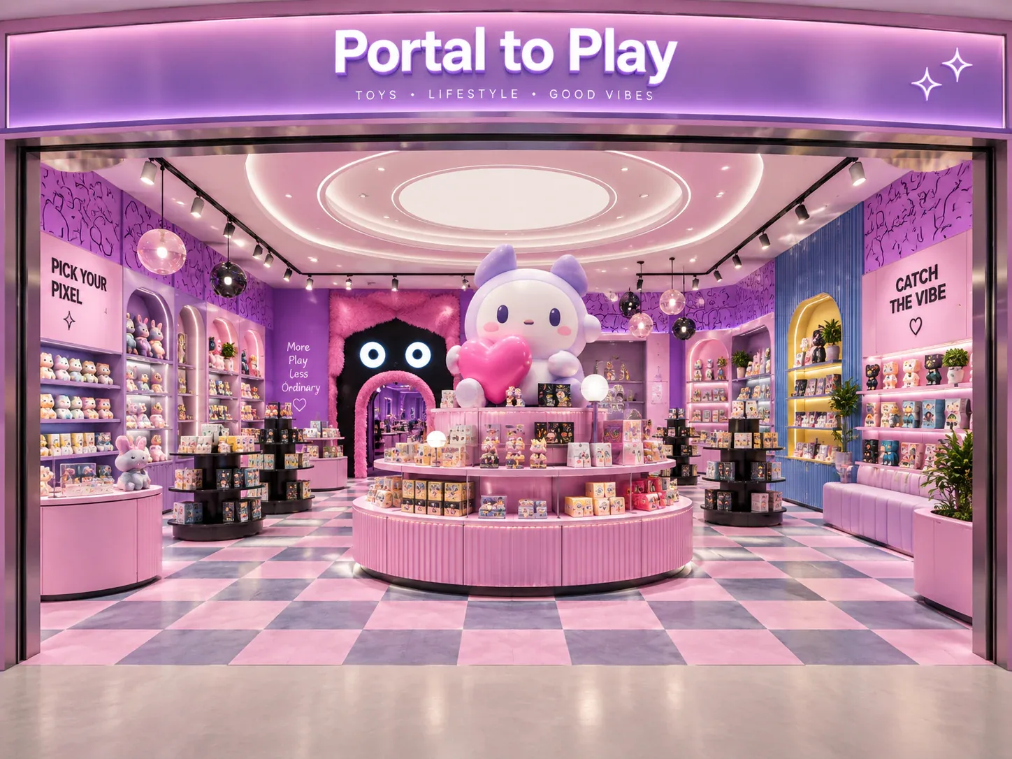 Custom toy store fixtures design reference, display view 049