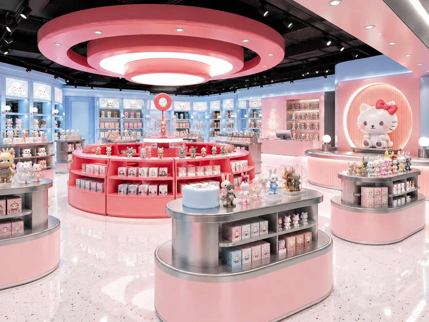 Lavender Toy Store with Gradient-Lit Checkout — reference view 7 of 7
