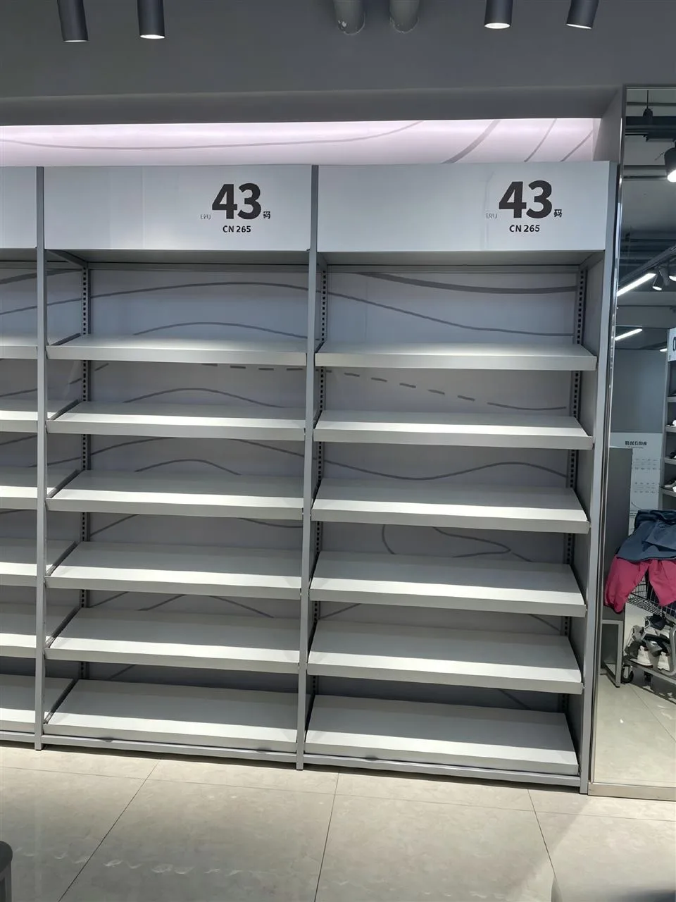 Gray Lifestyle Shelving with Illuminated Header