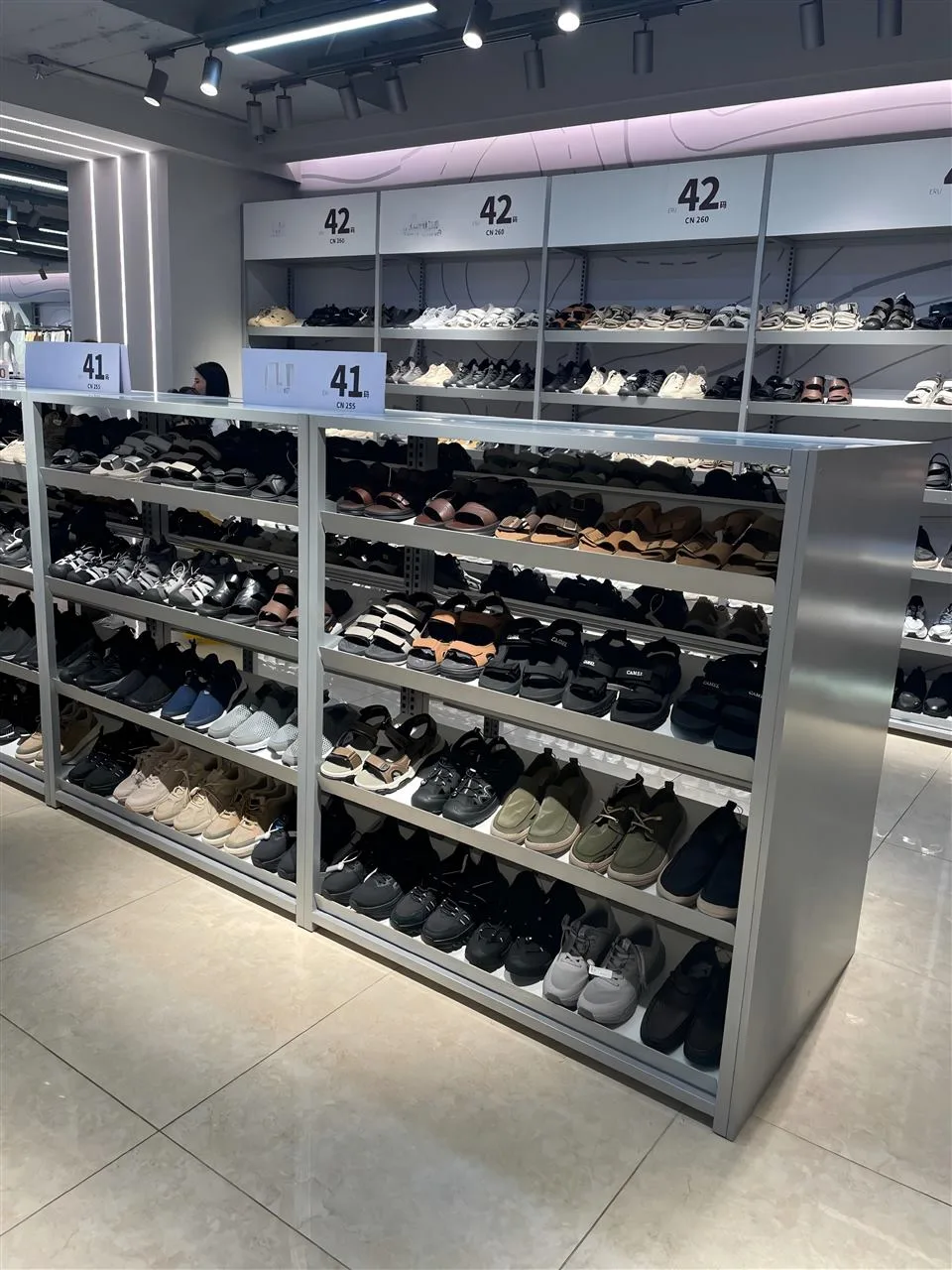 Gray Lifestyle Shelving with Illuminated Header — reference view 6 of 17