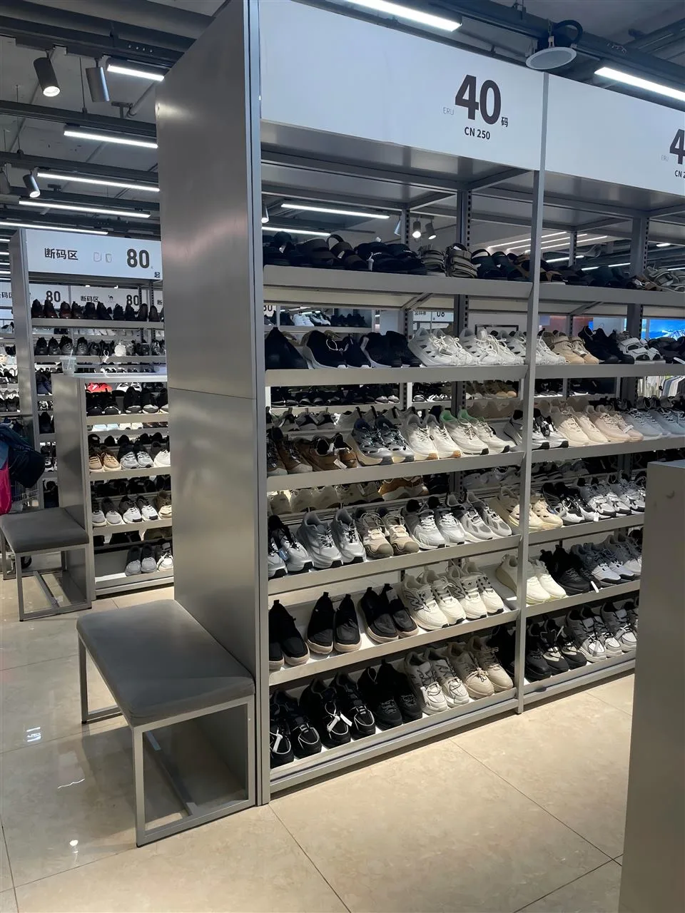 Gray Lifestyle Shelving with Illuminated Header — reference view 10 of 17