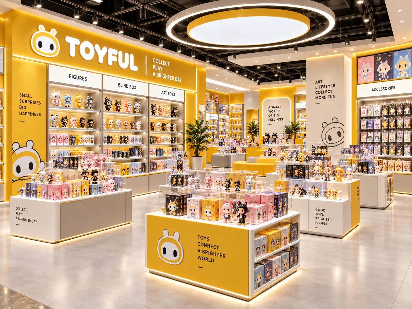 Yellow Toy Shop with Rounded Display Islands — reference view 5 of 6