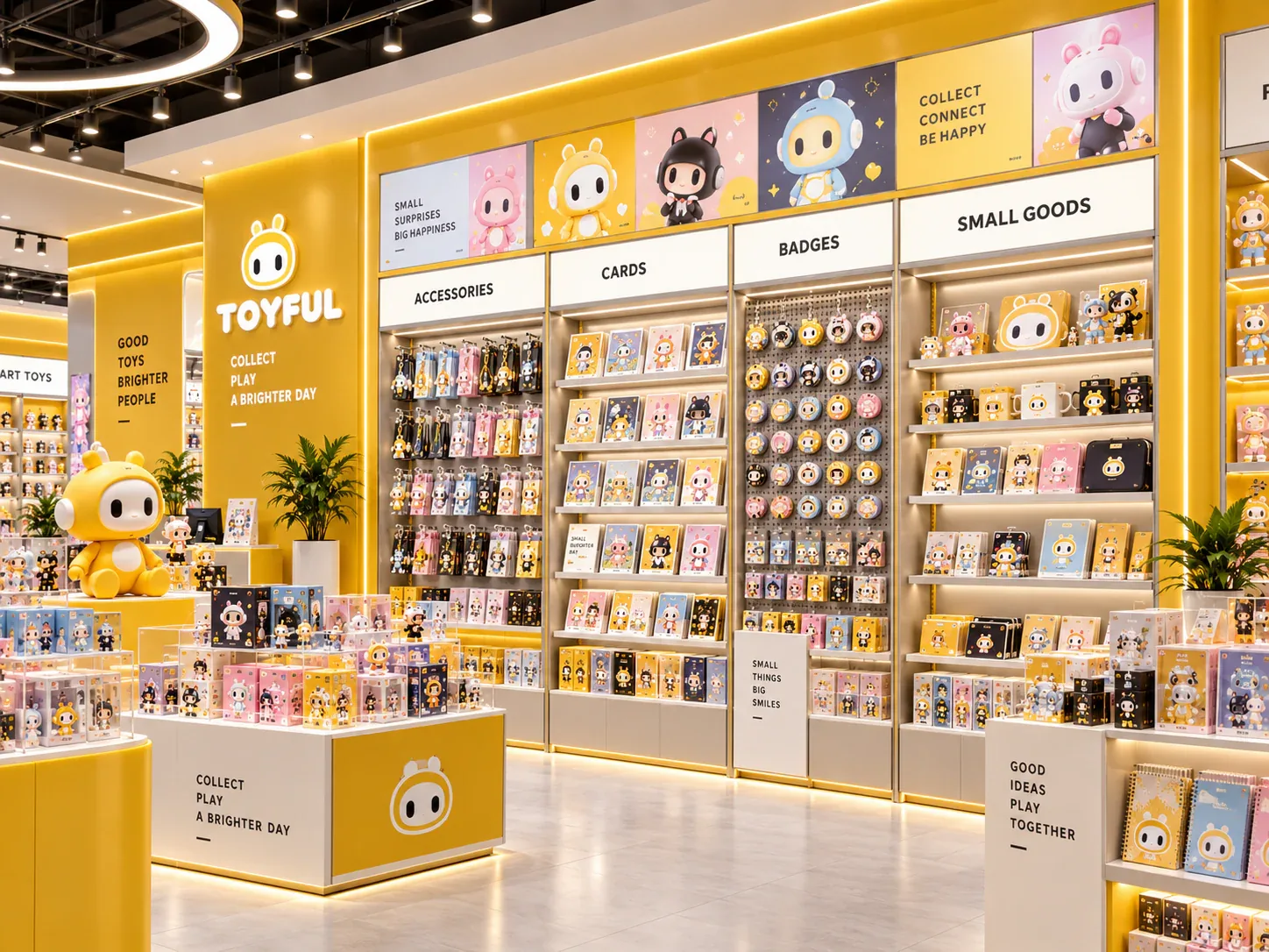 Yellow Toy Shop with Rounded Display Islands — reference view 6 of 6