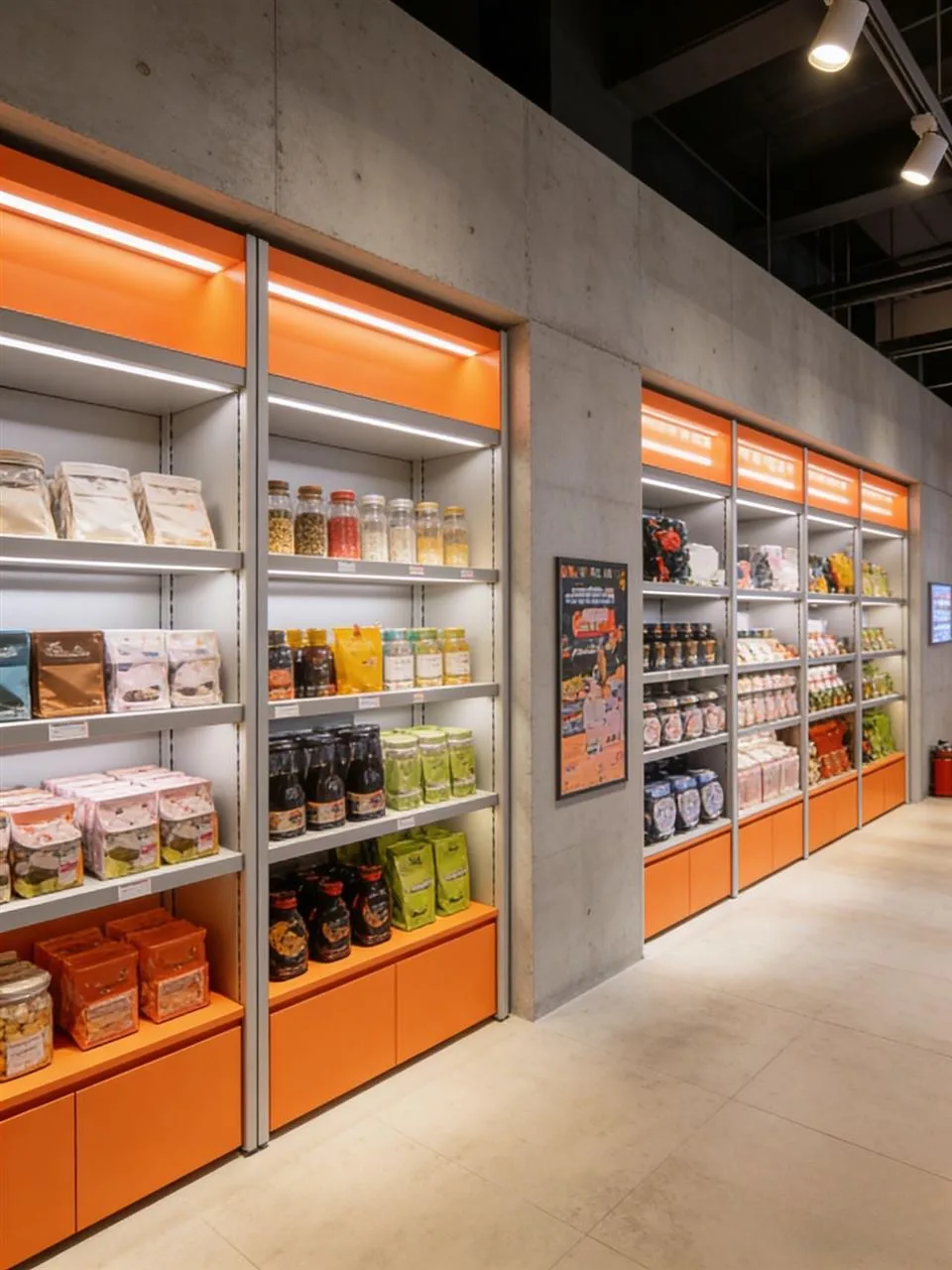 Multi-Storey Orange Retail Atrium and Staircase Reference — reference view 3 of 4