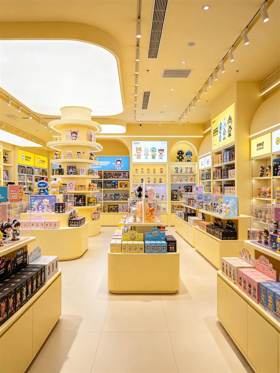 Yellow Toy Shop Layout Shown from Two Angles — reference view 3 of 8