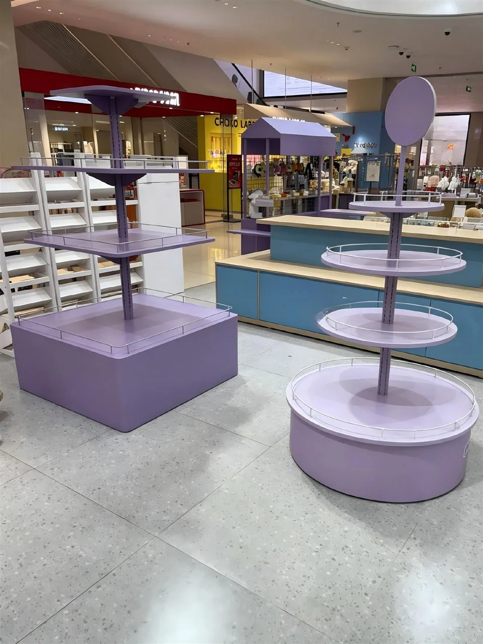 Blue Curved Character Display Table — reference view 4 of 9