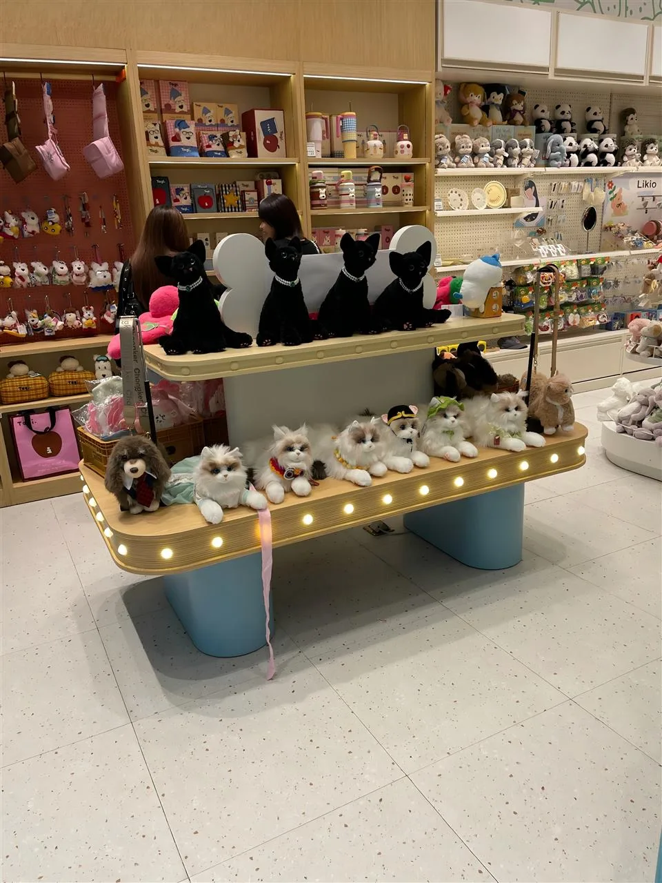 Blue Curved Character Display Table — reference view 8 of 9