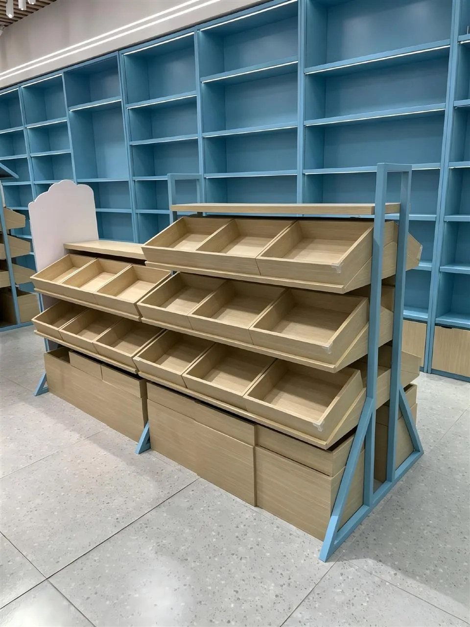 Blue Curved Character Display Table — reference view 9 of 9