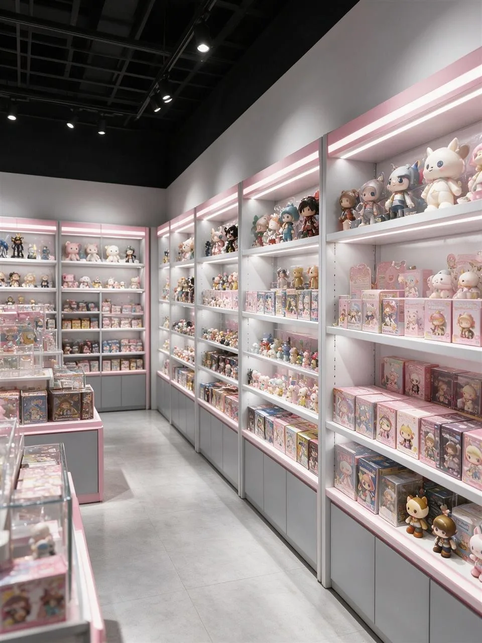 Overhead Layout of a Narrow Pink Toy Shop — reference view 3 of 4