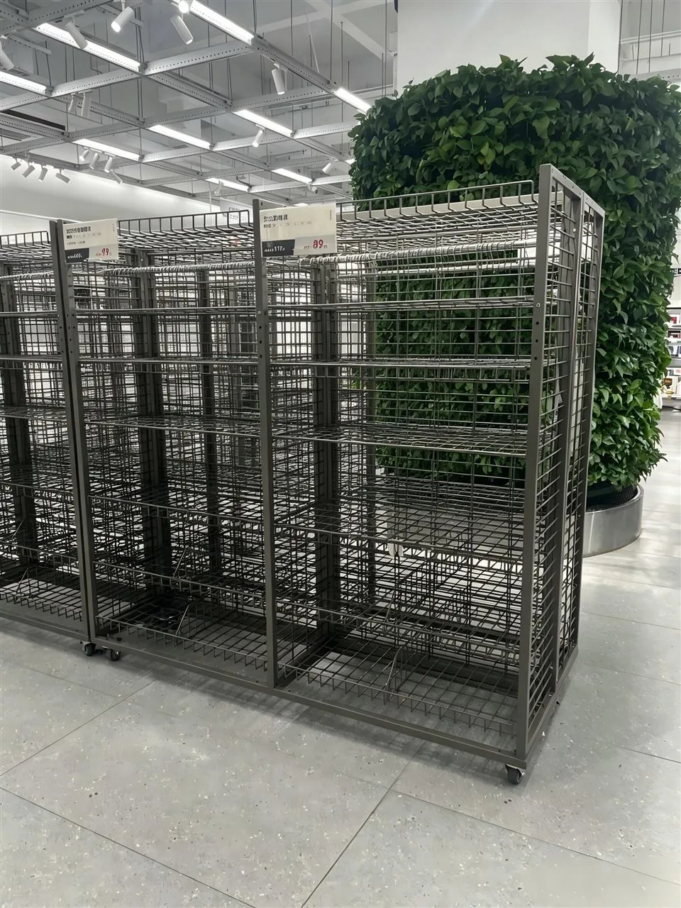 Dark Frame Apparel Display with Two Hanging Levels — reference view 16 of 17