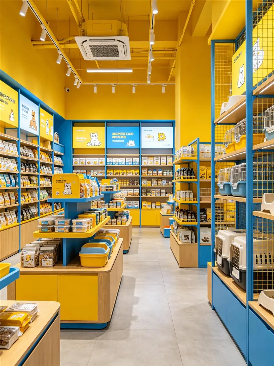 Yellow and Blue Gift Store with Low Display Tables — reference view 3 of 5