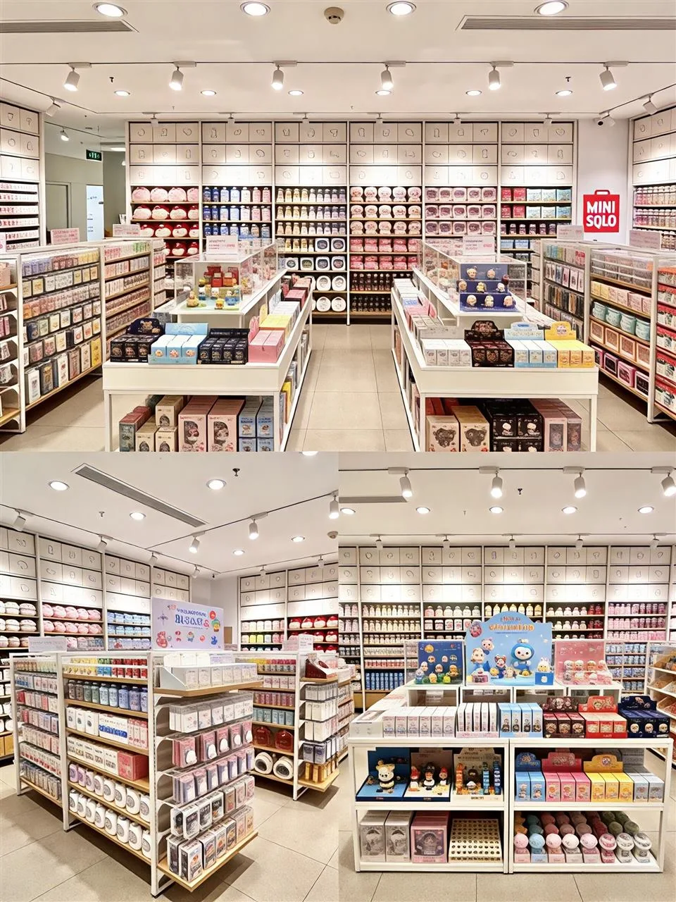 White Toy Store Islands Shown from Two Perspectives — reference view 3 of 6