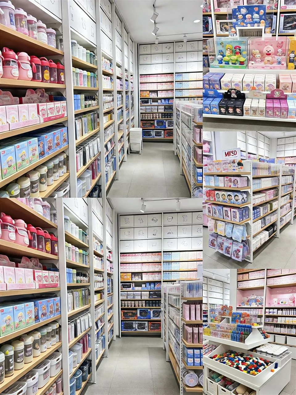 White Toy Store Islands Shown from Two Perspectives — reference view 4 of 6