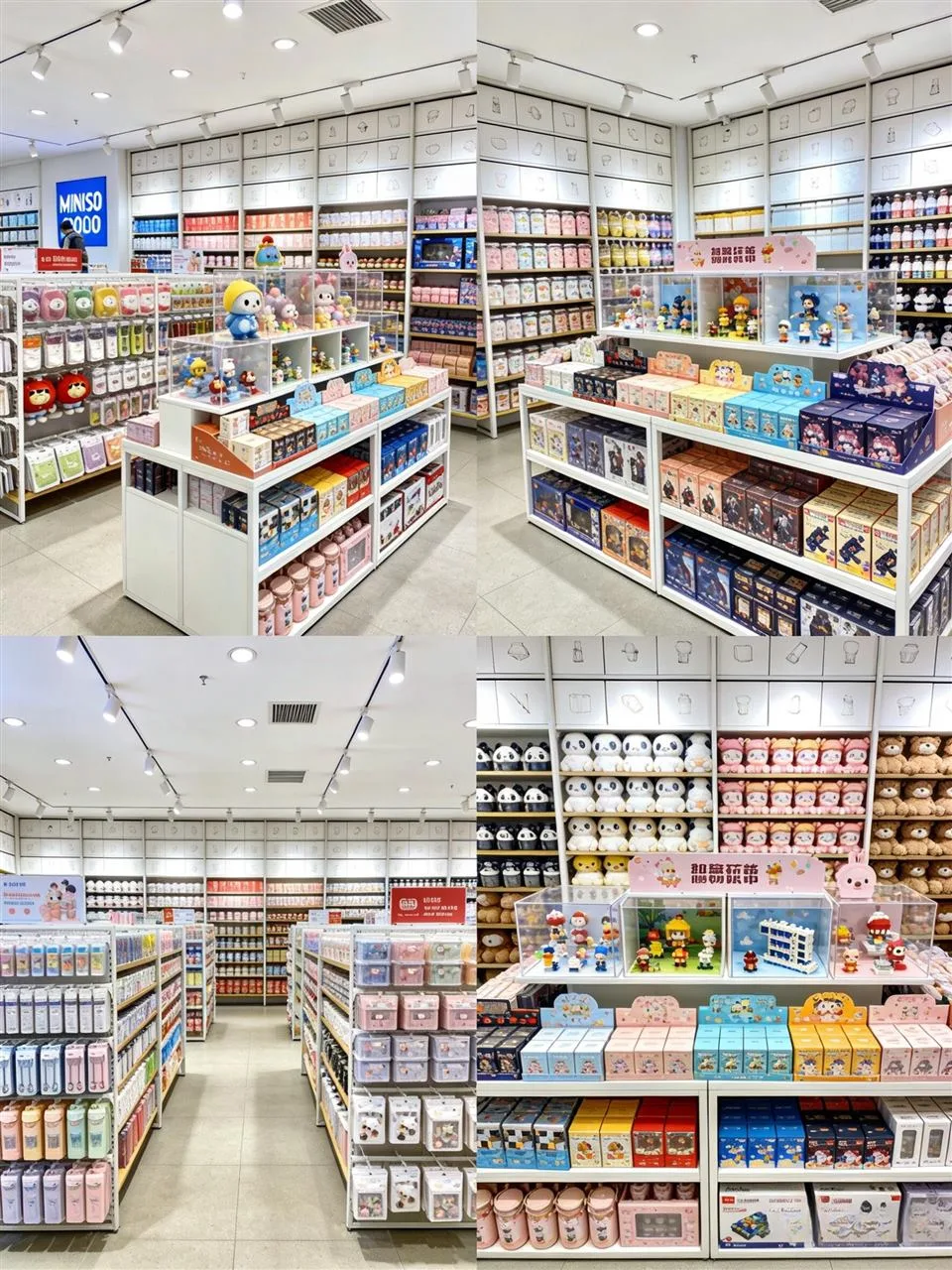 White Toy Store Islands Shown from Two Perspectives — reference view 6 of 6