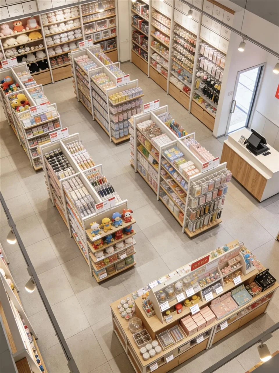 Compact Wood Retail Floor with Dense Island Layout — reference view 2 of 6