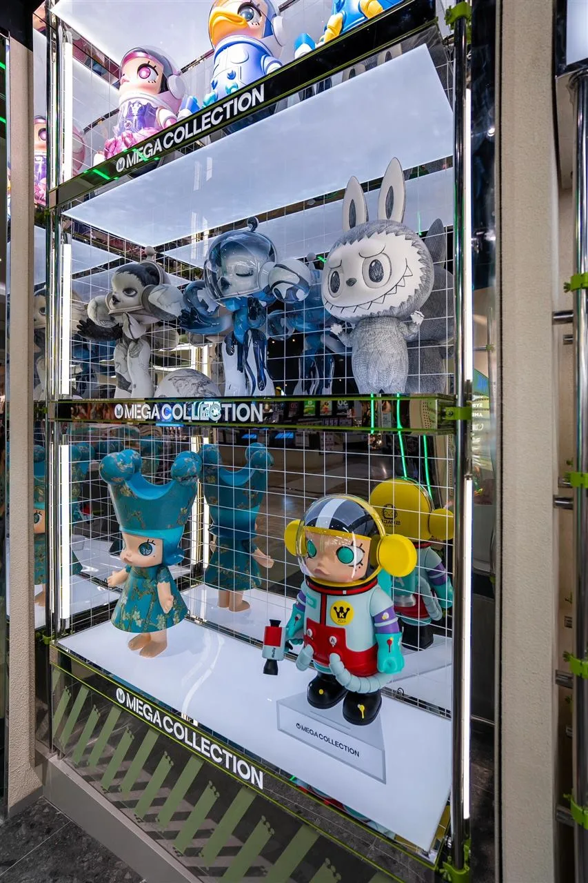 Green-Lit Toy Store Entrance Reference — reference view 8 of 8