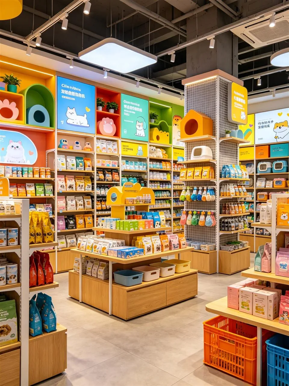 Yellow Gift Store with Wood-Toned Feature Tables — reference view 4 of 6