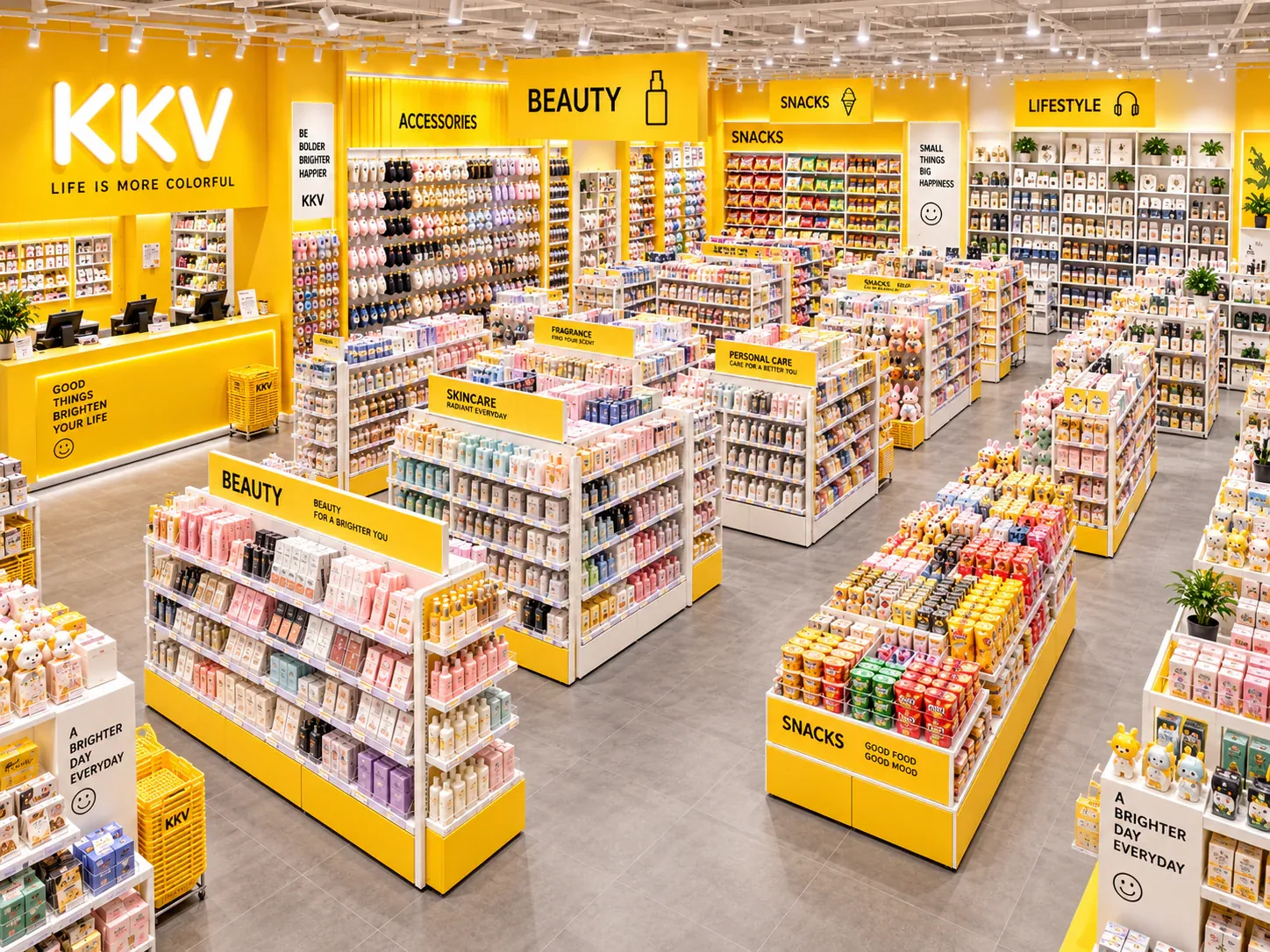 Yellow Lifestyle Store with Long White Gondolas — reference view 3 of 6